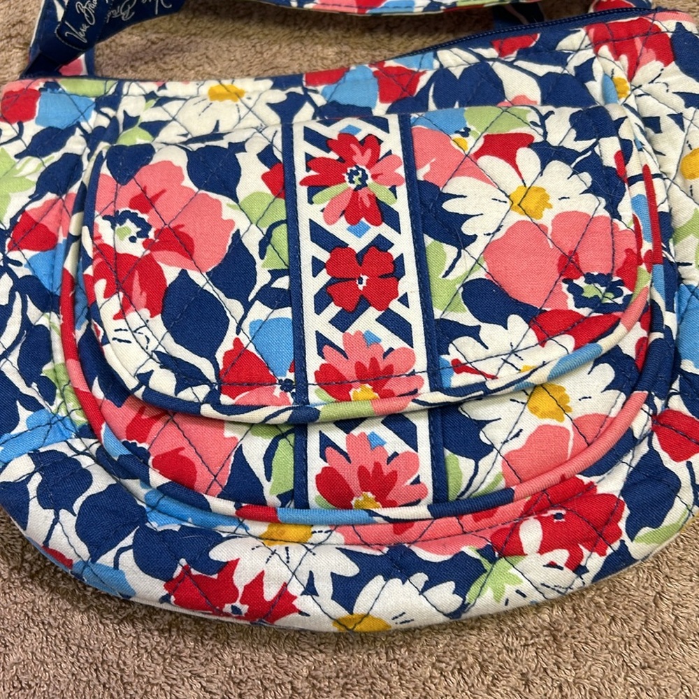 Vera Bradley crossbody bag- blue paisley - Picture 3 of 9